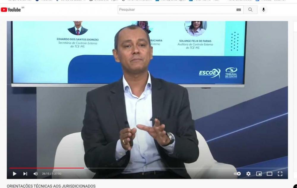 Despesas, receitas correntes e emendas parlamentares são temas de live no TCE-MS