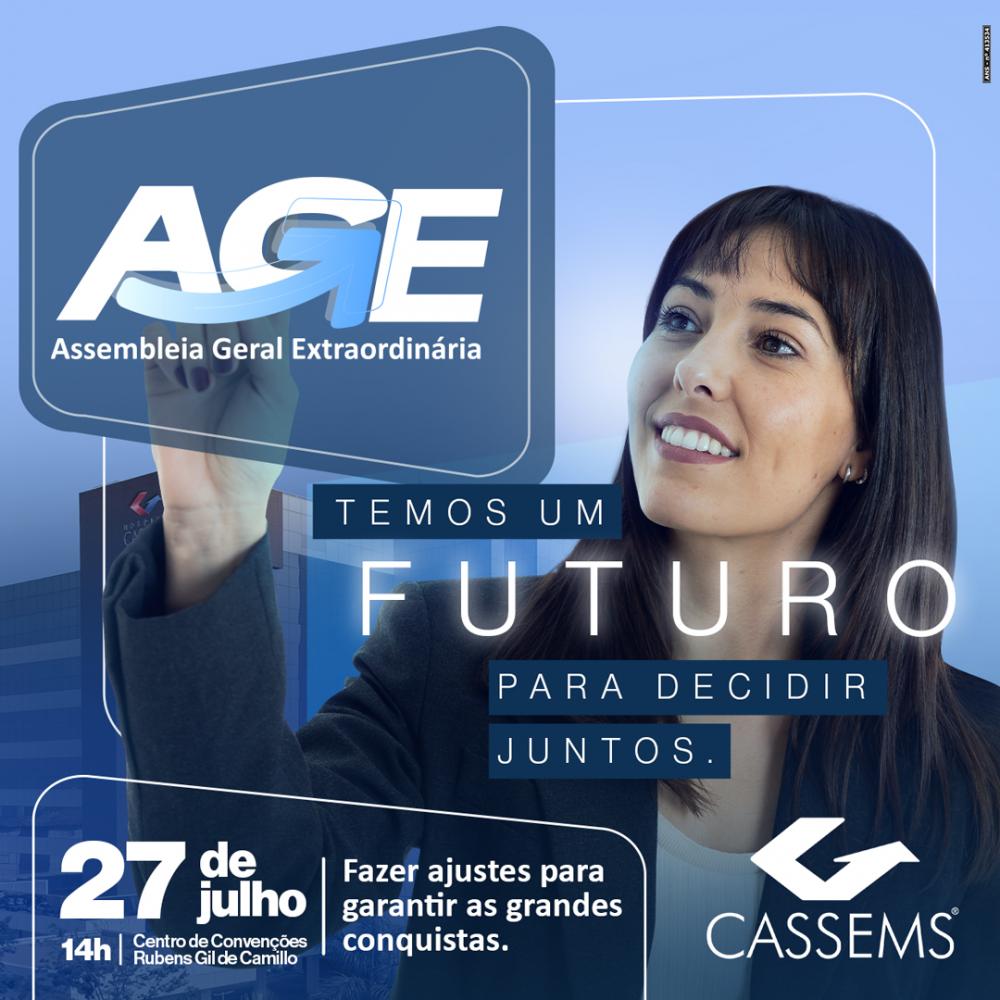 Cassems realiza Assembleia Geral Extraordinária no próximo dia 27