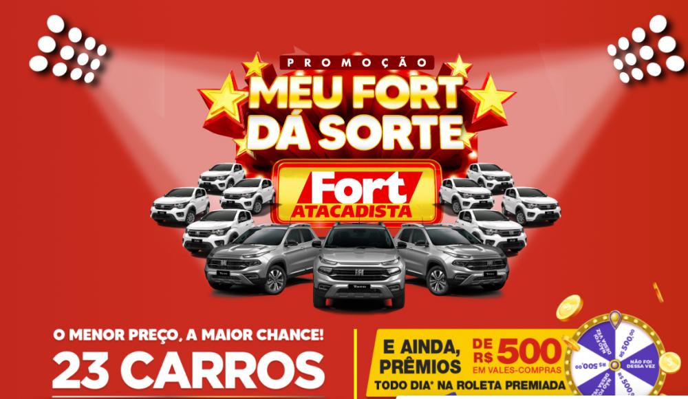 Rede Fort Atacadista irá sortear 23 automóveis e prêmios diários