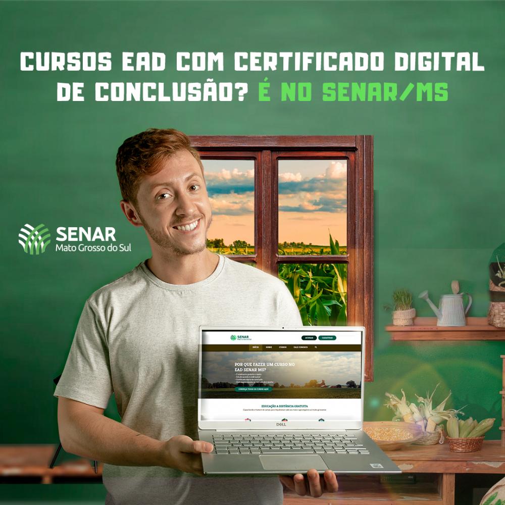 Plataforma EaD do Senar/MS oferece 17 cursos gratuitos do agro