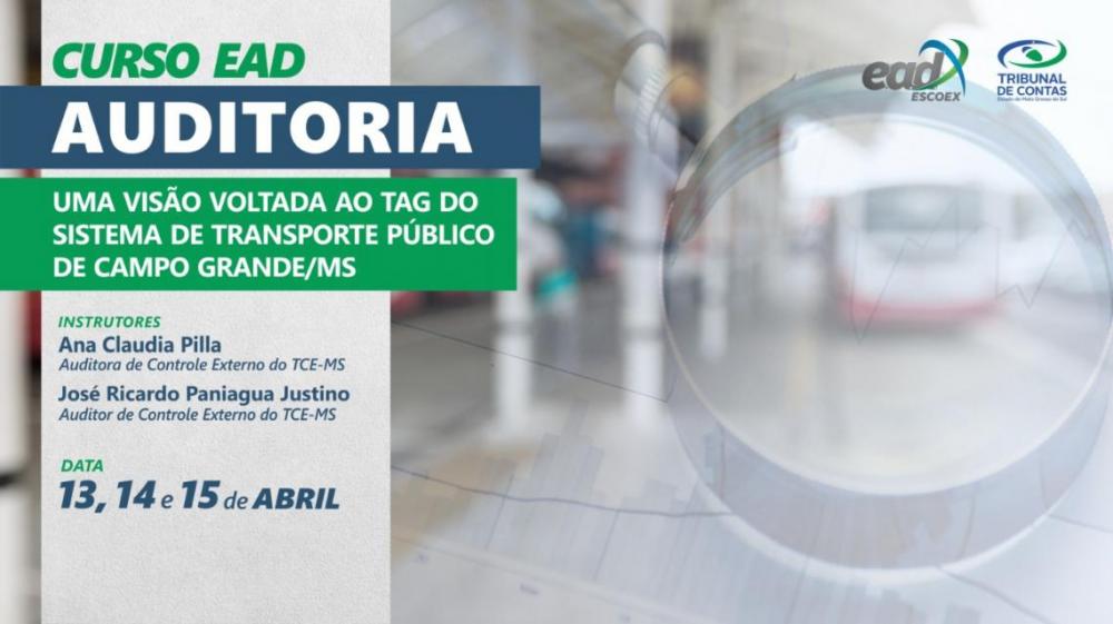 Auditoria - Uma visão geral ao TAG do transporte público de CG é tema de EAD